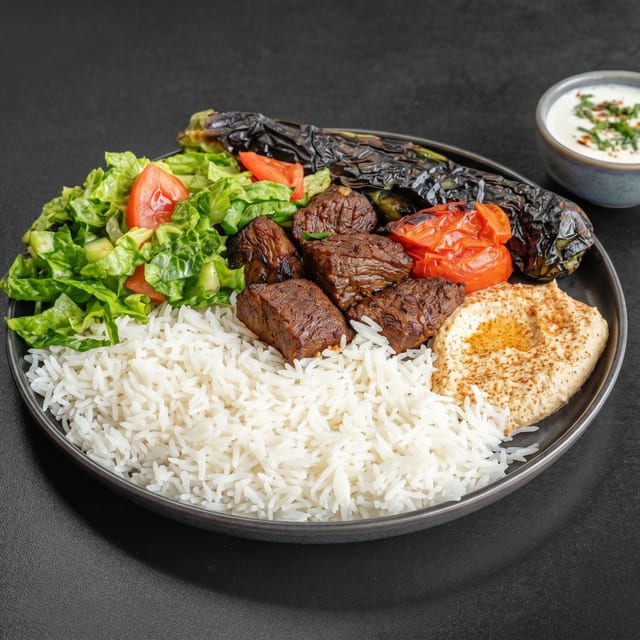 Beef Kabob Plate.