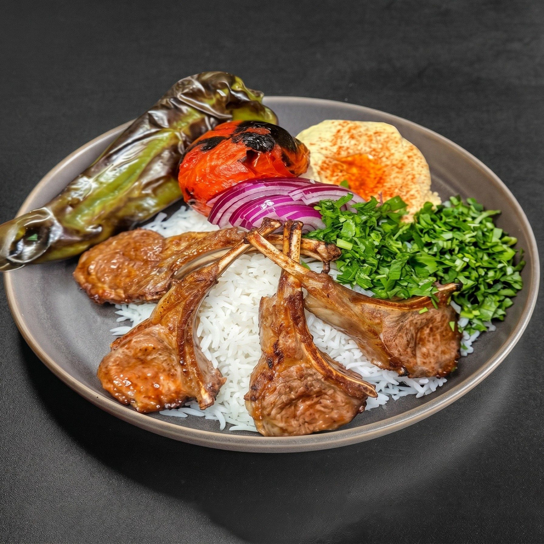 Lamb Chops Plate.