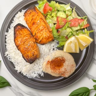 Salmon Kabob Plate