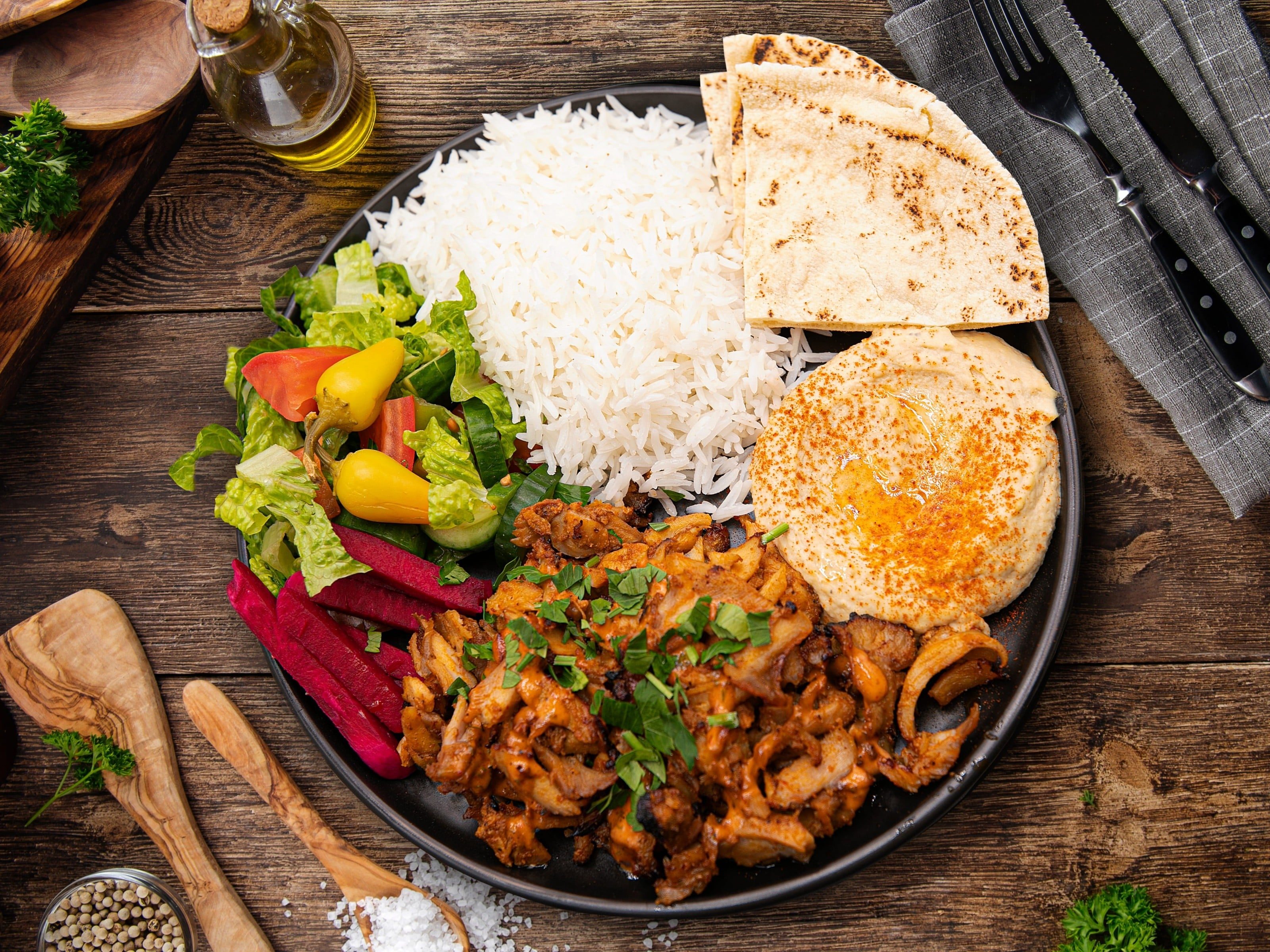 Chicken Shawarma Plate.