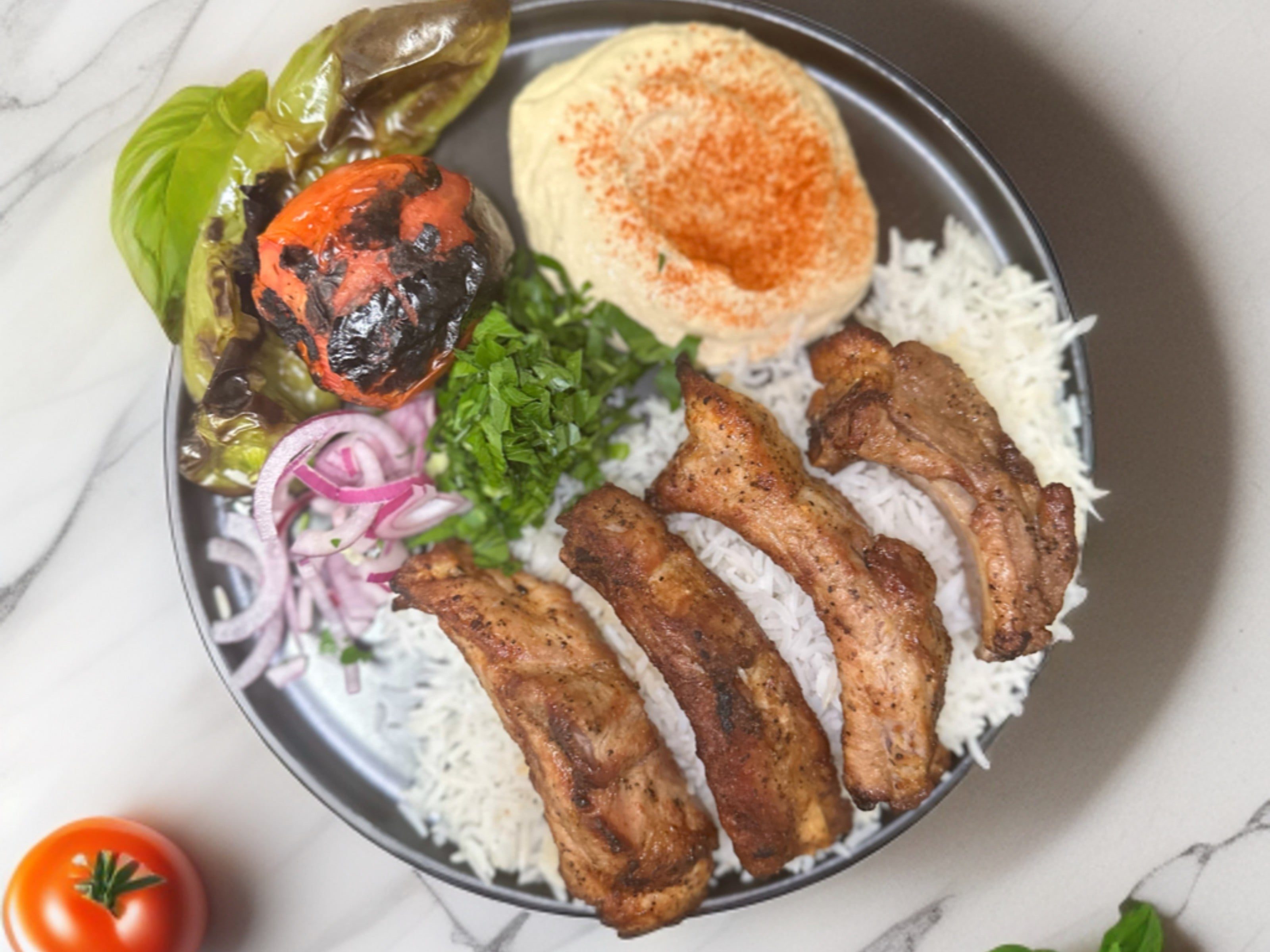 Pork Ribs Plate.