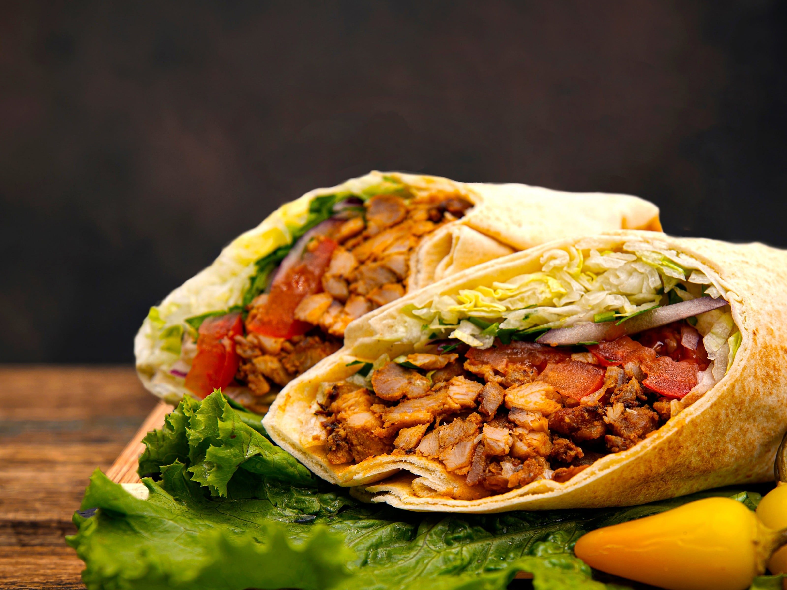 Beef Shawarma Wrap.