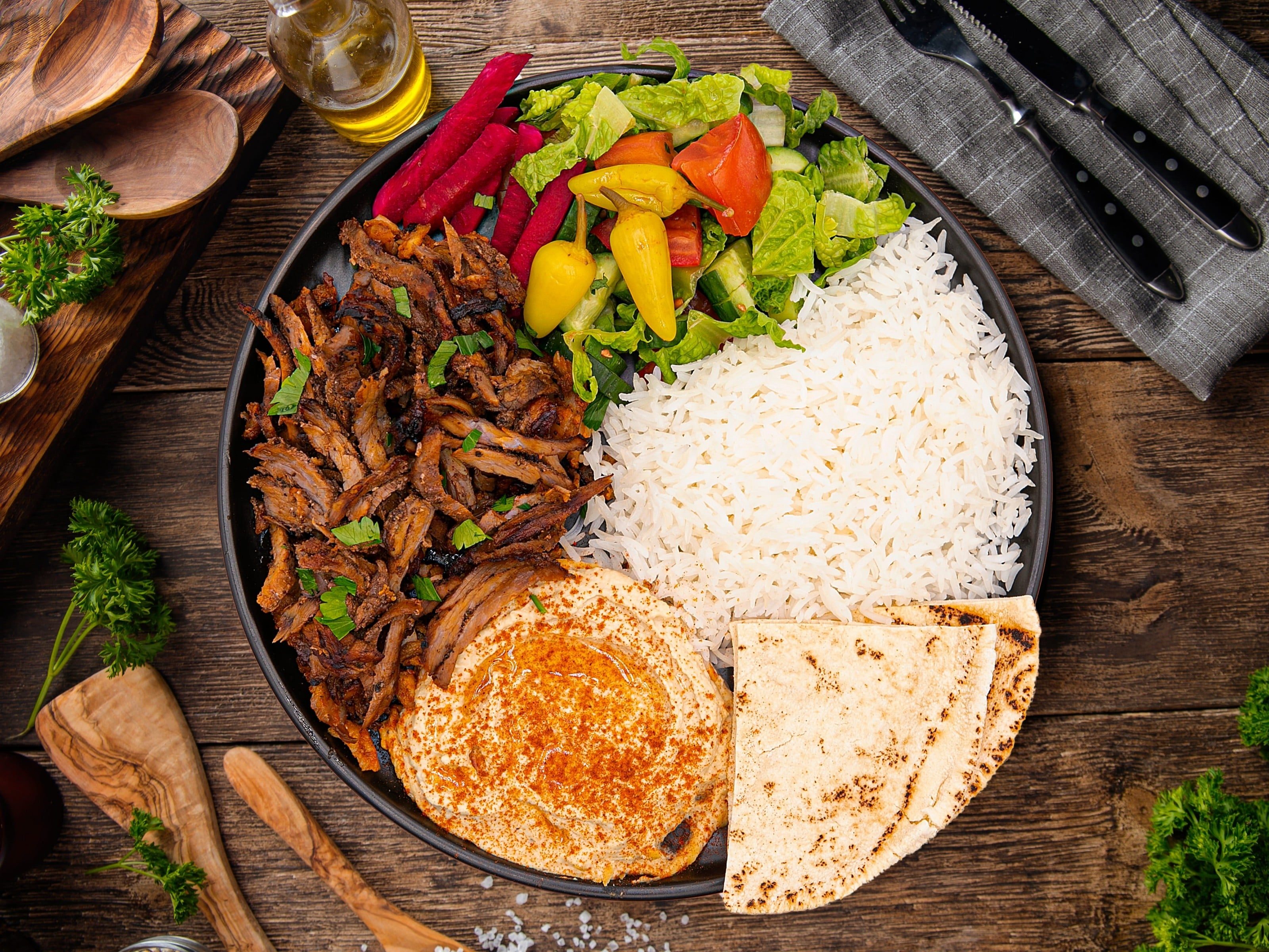 Beef Shawarma Plate.
