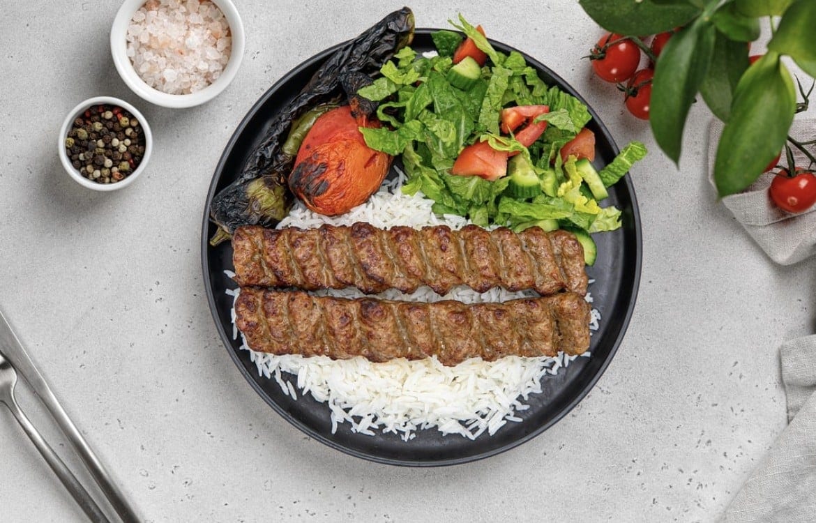 Beef Lule Kabob Plate.